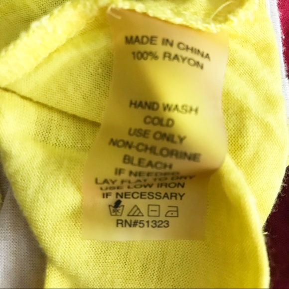 Two by Vince Camuto Yellow Stripe Top - Picture 3 of 8